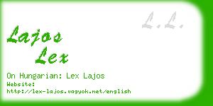 lajos lex business card